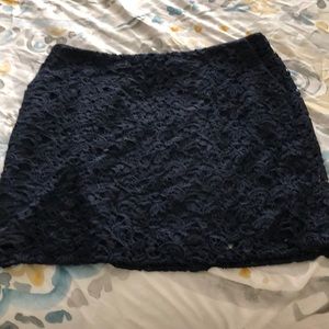 Navy Blue lace overlay skirt